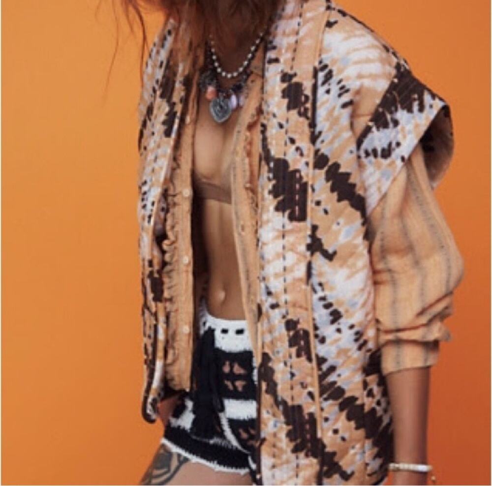 Free People Llani Tie Dye Vest Size Small